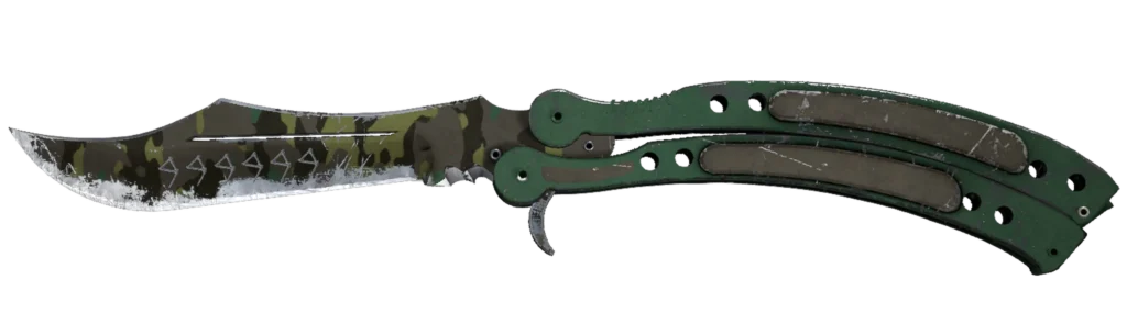 Butterfly Knife | Boreal Forest with StatTrak, Battle-Scarred - CS2 skin