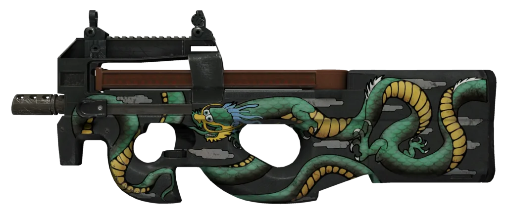 P90 | Emerald Dragon CS2 skin